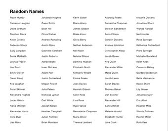Imagen 1 para Random Names