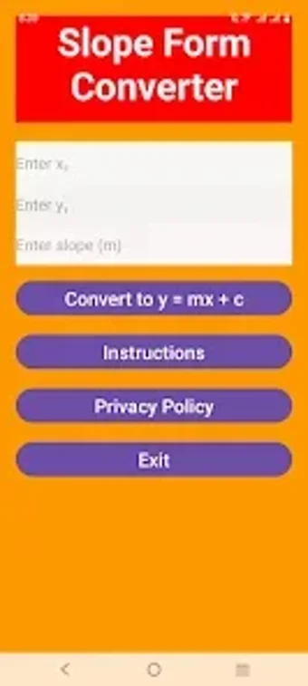 Image 0 for Slope Form Converter