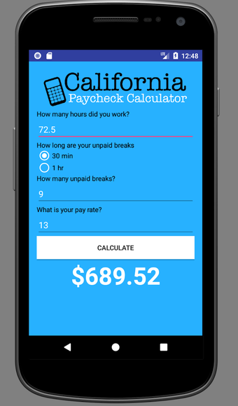 Image 0 for California Paycheck Calcu…