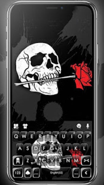 Image 0 for Skull Rose Keyboard Theme