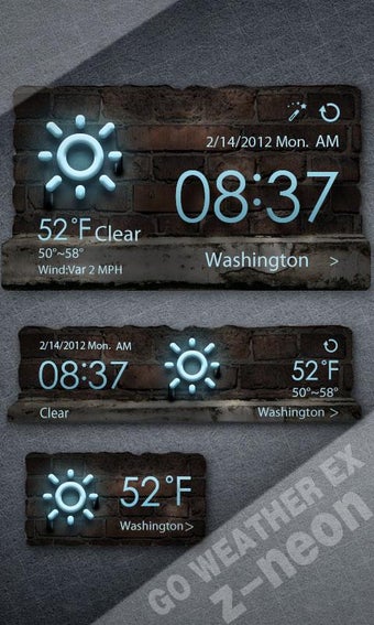 Image 0 for Z-Neon Theme GO Weather E…