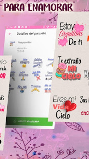 Imagen 2 para Stickers romanticos y fra…
