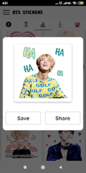 Image 1 for BTS Stickers For Share  B…
