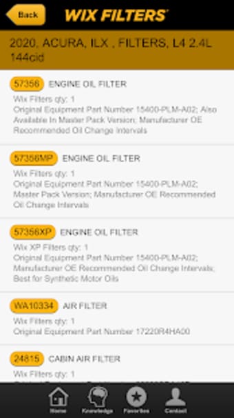 Image 3 for Wix Filters Mobile Catalo…