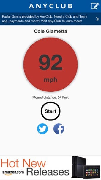 Image 0 for AnyClub Radar Gun