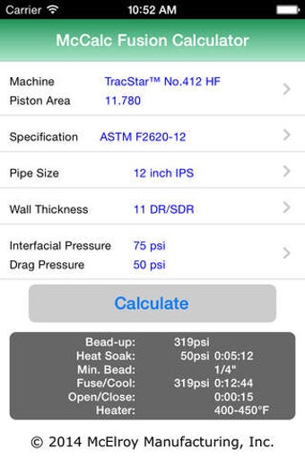 Image 0 for McCalc Fusion Pressure Ca…