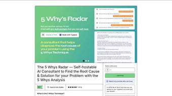 Image 0 for 5 Whys Radar