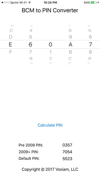 Image 0 for BCM to PIN Converter