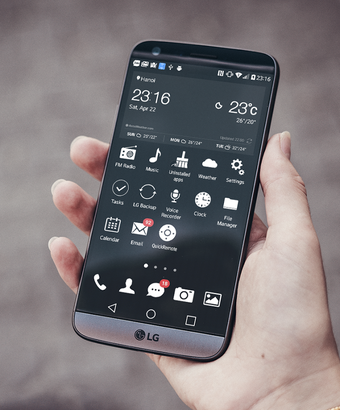 Imagen 1 para Simple Dark Theme LG G6 V…