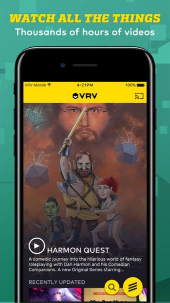 Image 0 for VRV: Anime, game videos &…