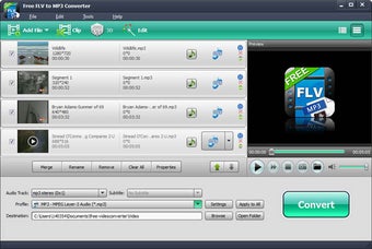 Image 0 for Free FLV to MP3 Converter