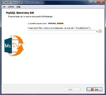 Image 0 for MySQL Recovery Kit