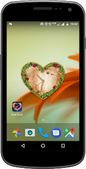 Image 1 for Rose Clock Live Wallpaper