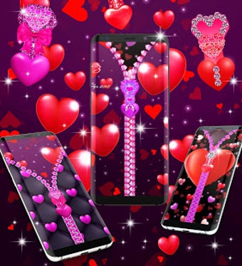 Image 3 for Heart zipper lock screen