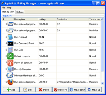 Image 0 for AgataSoft HotKey Manager