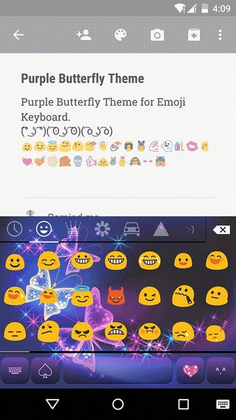 Imagen 2 para Purple Butterfly EmojiKey…