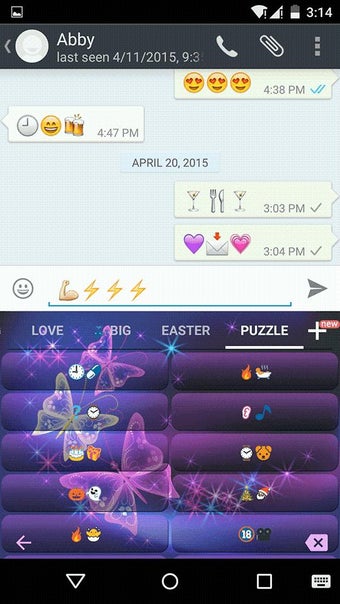 Imagen 3 para Purple Butterfly EmojiKey…