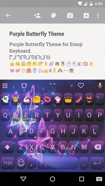 Imagen 0 para Purple Butterfly EmojiKey…