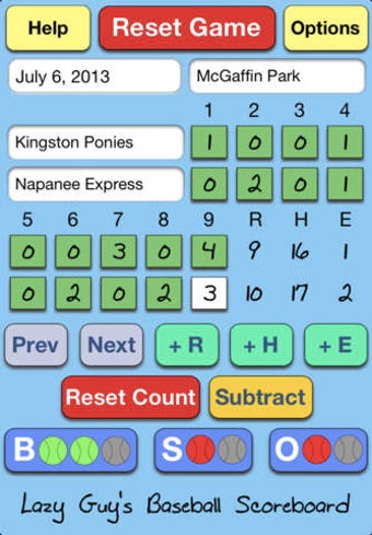 Image 0 for Lazy Guy's Baseball Score…