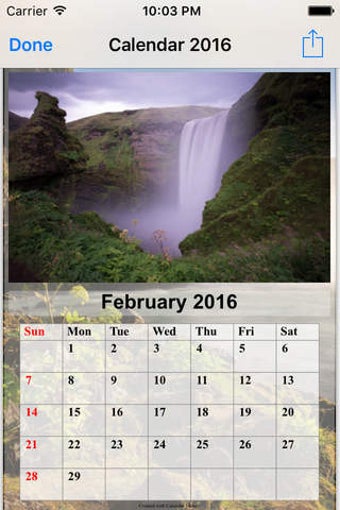 Image 0 for Calendar Maker 2016 - Cre…