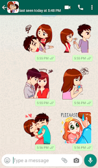 Imagen 1 para Love Story Stickers for W…