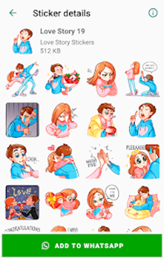 Imagen 2 para Love Story Stickers for W…