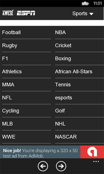 Imagen 1 para Kwese Sport for Windows 1…