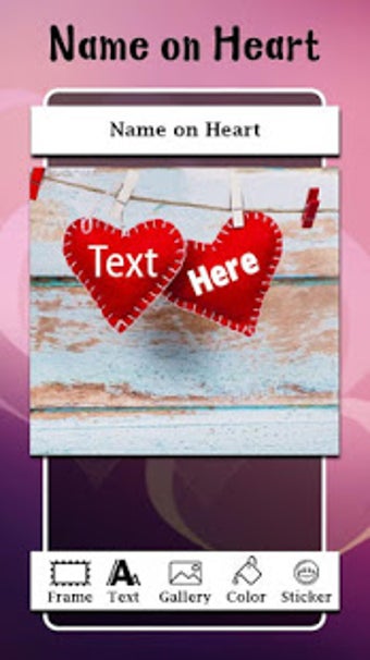 Imagen 0 para Name on Heart Photo Edito…