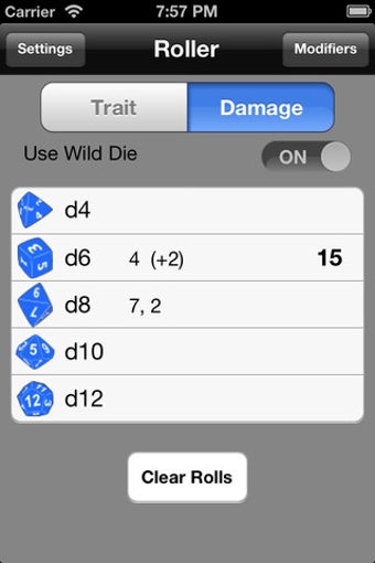 Image 1 for Savage Worlds Dice Roller