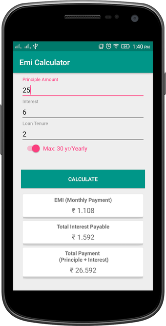 Image 2 for EMI Loan Calculator