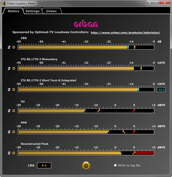 Imagen 1 para Orban Loudness Meter
