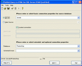 Image 0 for Publish Query to HTML for…