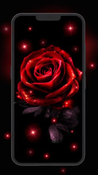 Image 0 for Neon Red Rose Live Wallpa…