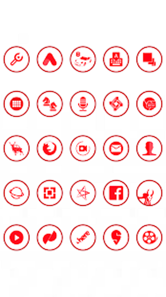 Image 1 for Red On White Icons By Arj…