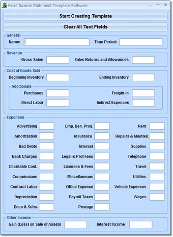 Imagen 0 para Excel Income Statement Te…