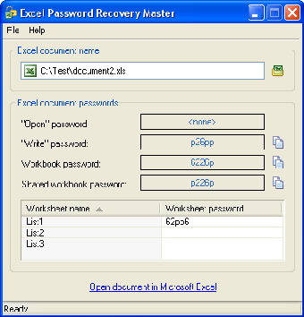 Image 0 for Excel Password Recovery