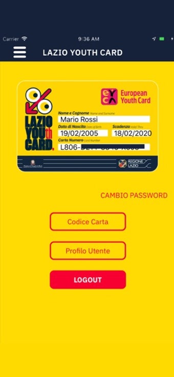 Image 0 for LAZIO YOUth CARD
