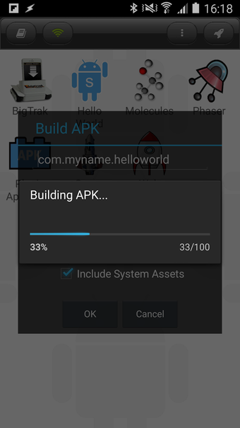 Image 0 for DroidScript - ApkBuilder …