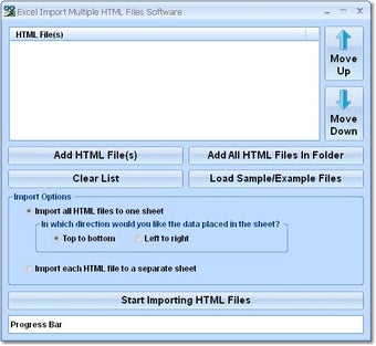 Image 0 for Excel Import Multiple HTM…