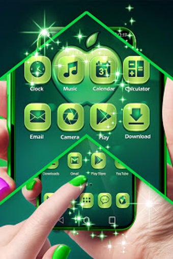 Imagen 1 para Green Apple Launcher Them…