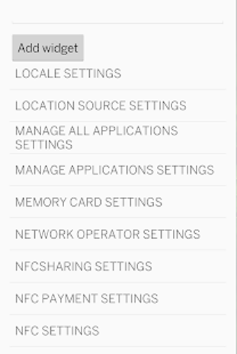 Imagen 1 para Settings Shortcut Widgets
