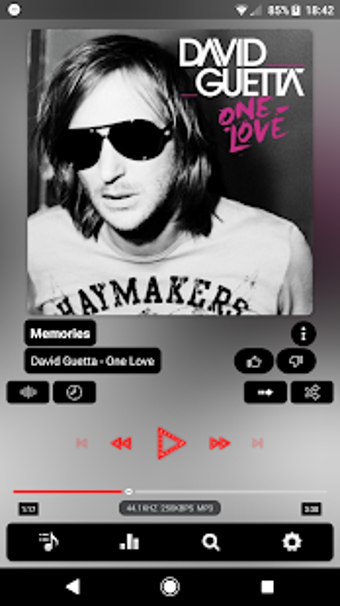Image 3 for Poweramp v3 skin red dots