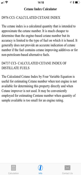 Image 0 for Cetane Index Calculator