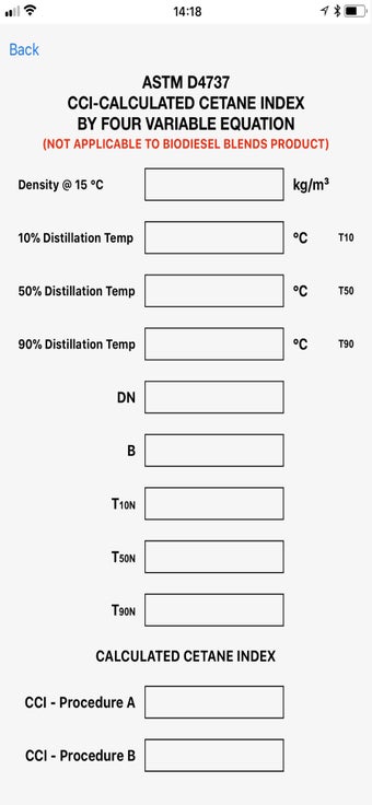 Image 1 for Cetane Index Calculator