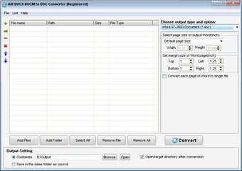 Image 0 for Ailt DOCX DOCM to DOC Con…
