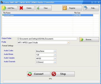 Imagen 0 para Easy AMR MP3 M4A WAV WMA …