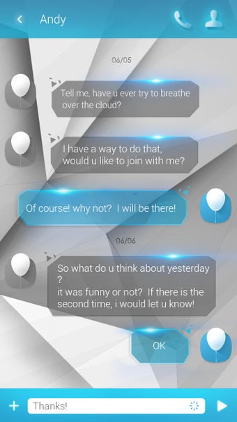 Imagen 3 para GO SMS PRO CLOUD THEME