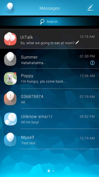Imagen 1 para GO SMS PRO CLOUD THEME