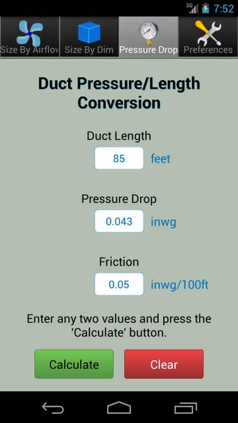 Imagen 2 para Duct Calc Elite - Ductula…