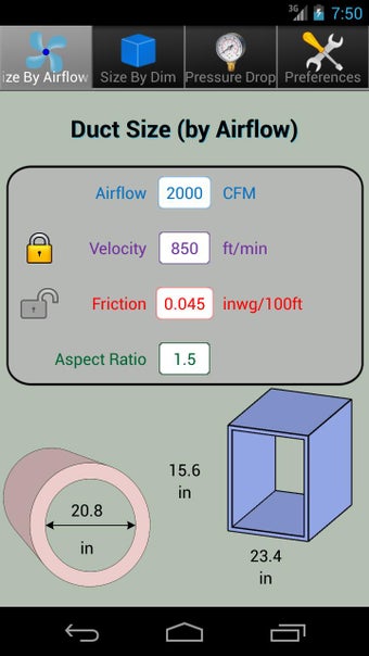 Imagen 1 para Duct Calc Elite - Ductula…